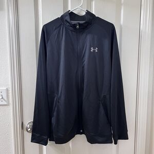 Under Armour Black Warm Up Full Zip Jacket Performance AllSeasonGear Men's L NWT